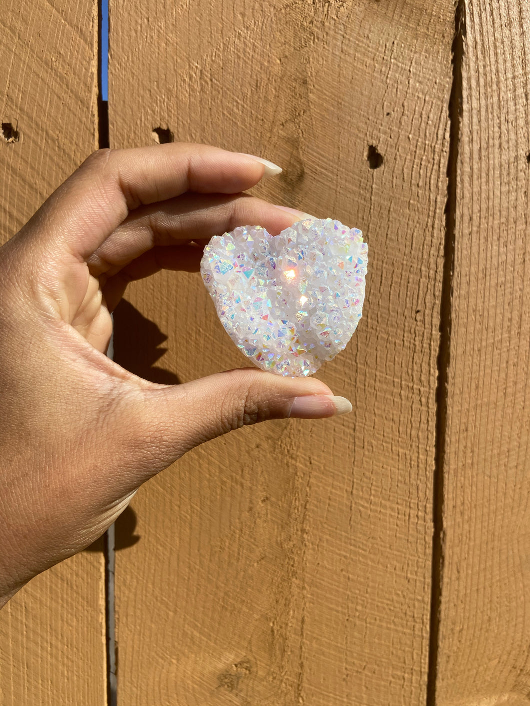 Angel Aura Quartz Cluster Heart