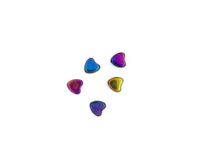 Rainbow Hematite Hearts