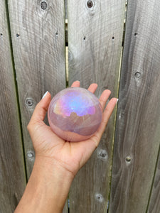 Angel Aura Rose Quartz Sphere