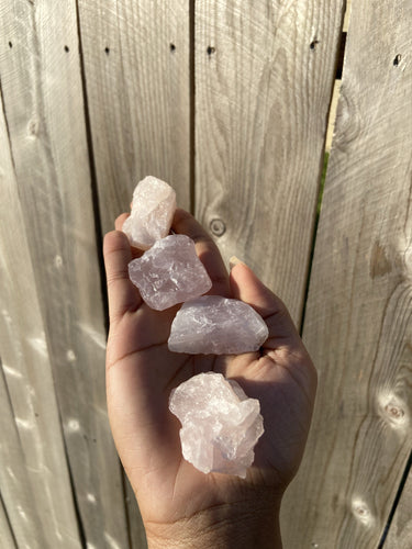 Raw Rose Quartz Crystal Earth Toned 