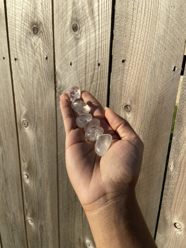 Tumbled Clear Quartz Crystal Earth Toned 