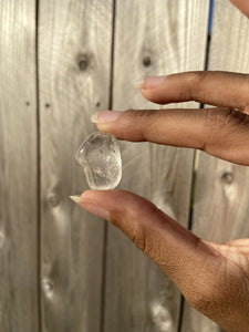 Tumbled Clear Quartz Crystal Earth Toned 